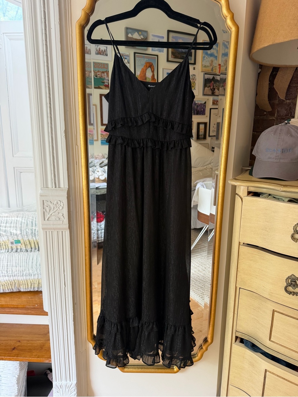 Madewell Shimmer Ruffle Cami Dress